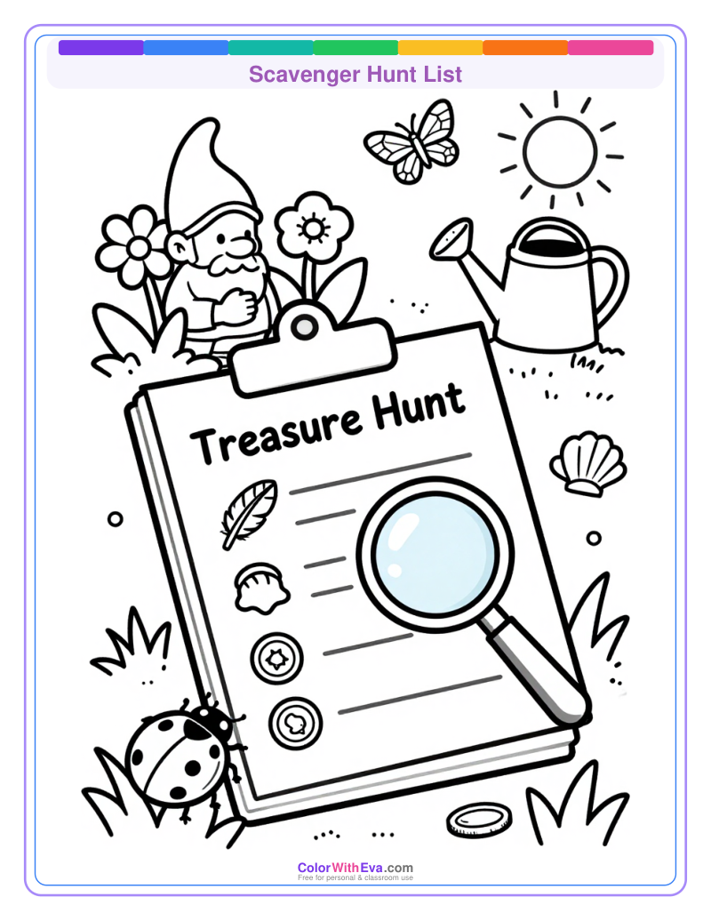 Scavenger Hunt List preview