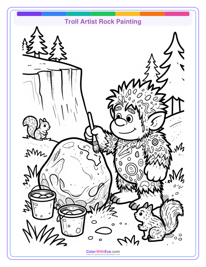 Troll Artist Rock Painting preview