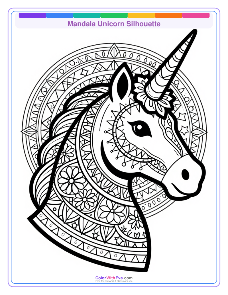Mandala Unicorn Silhouette thumbnail