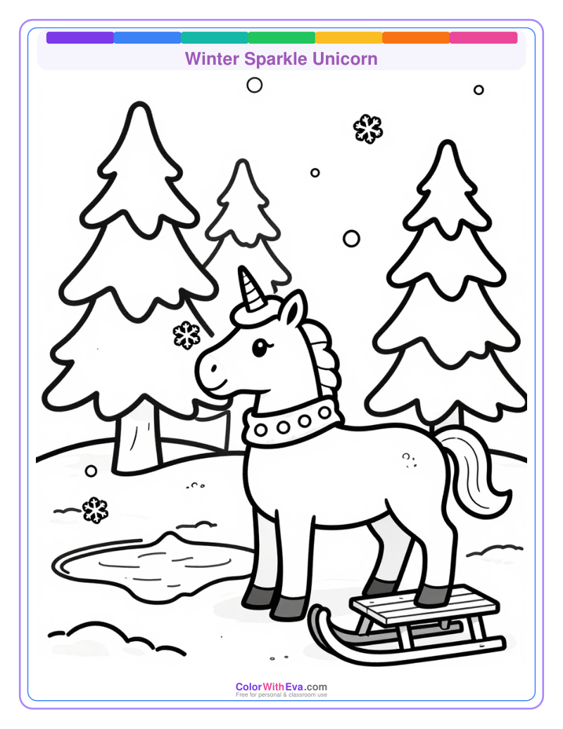 Winter Sparkle Unicorn preview