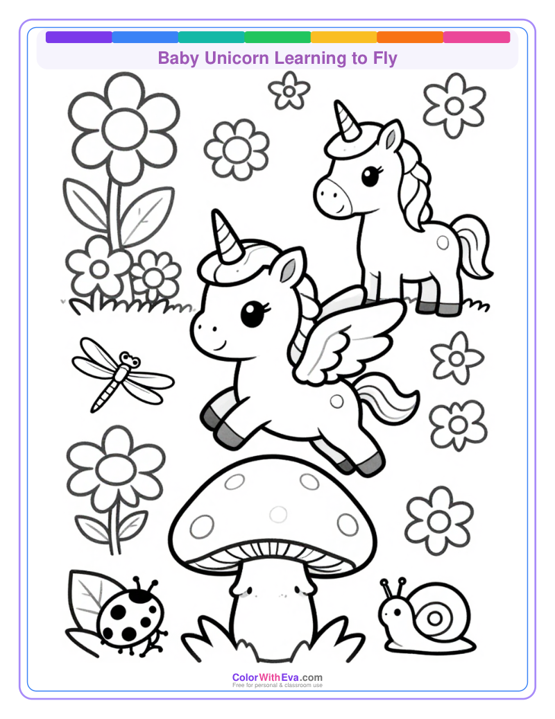 Baby Unicorn Learning to Fly thumbnail