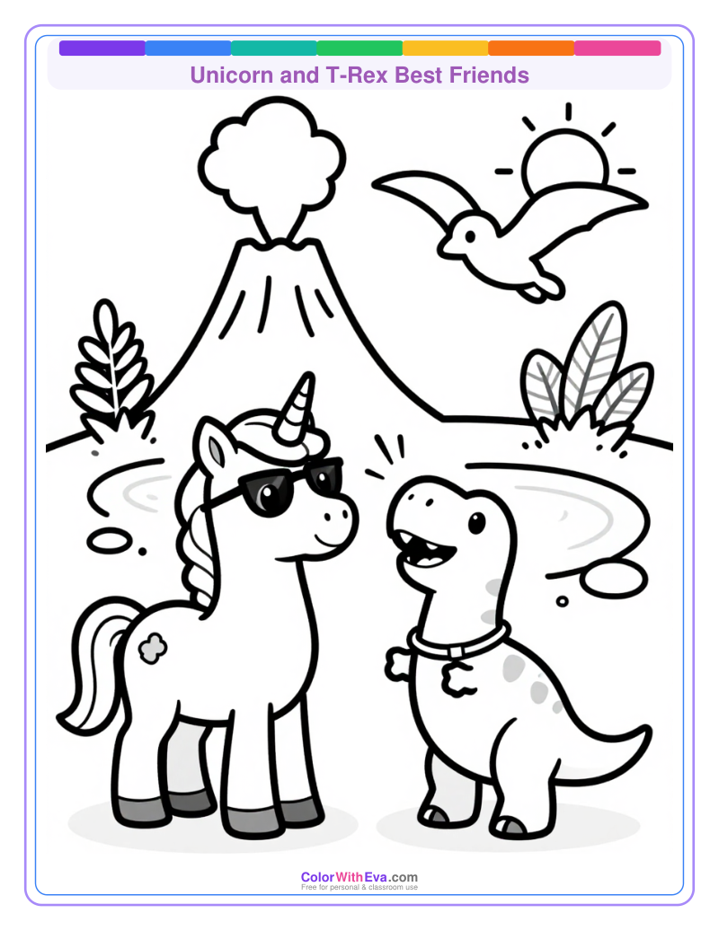 Unicorn and T-Rex Best Friends thumbnail