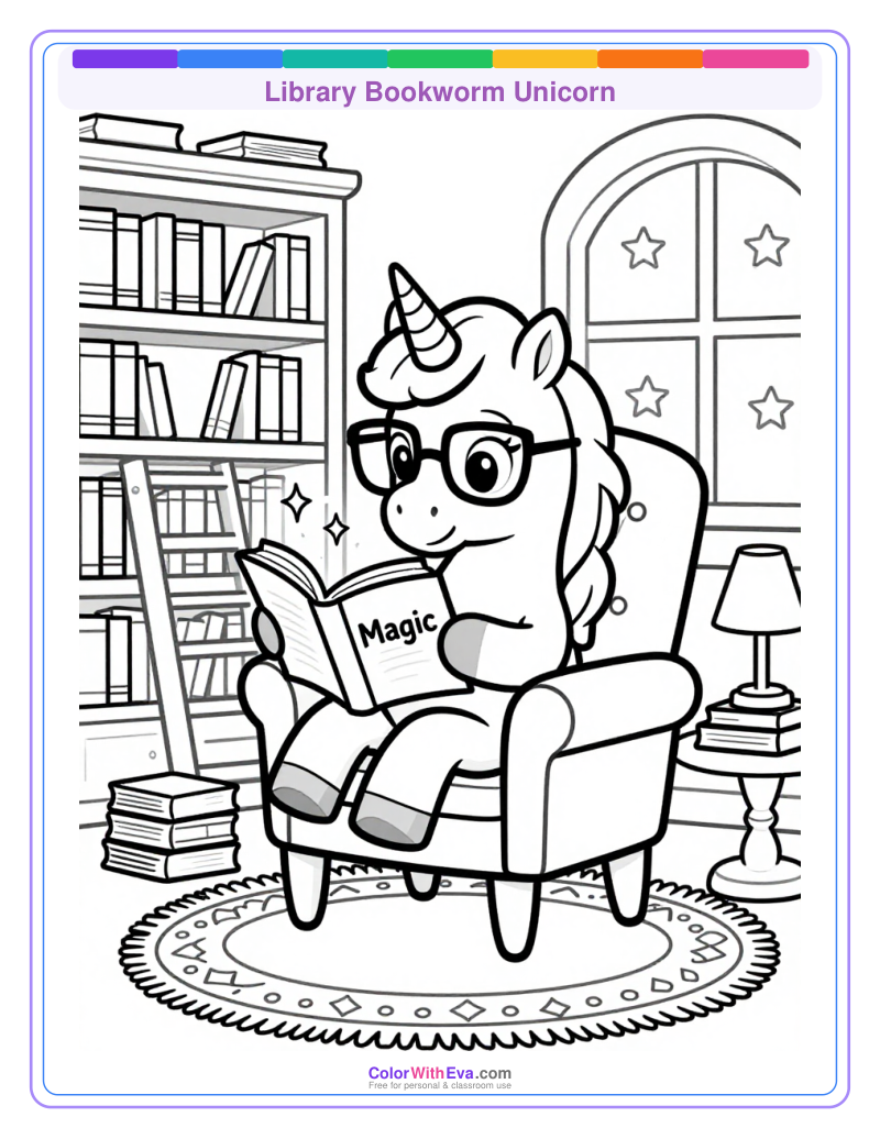 Library Bookworm Unicorn thumbnail