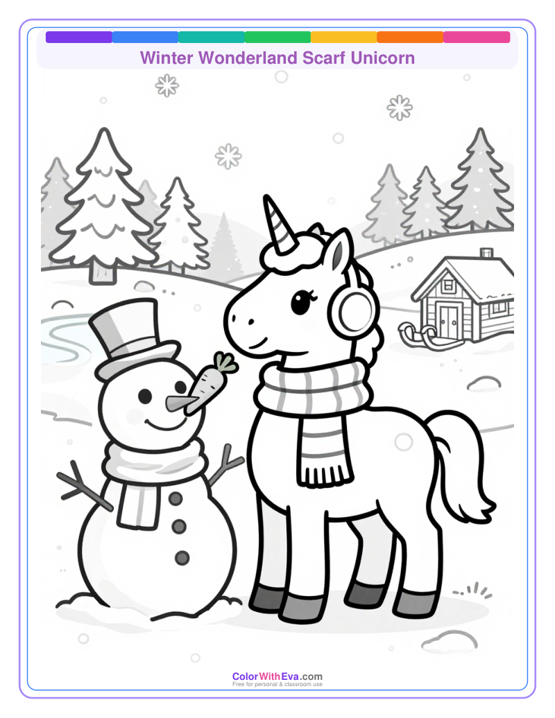 Winter Wonderland Scarf Unicorn thumbnail