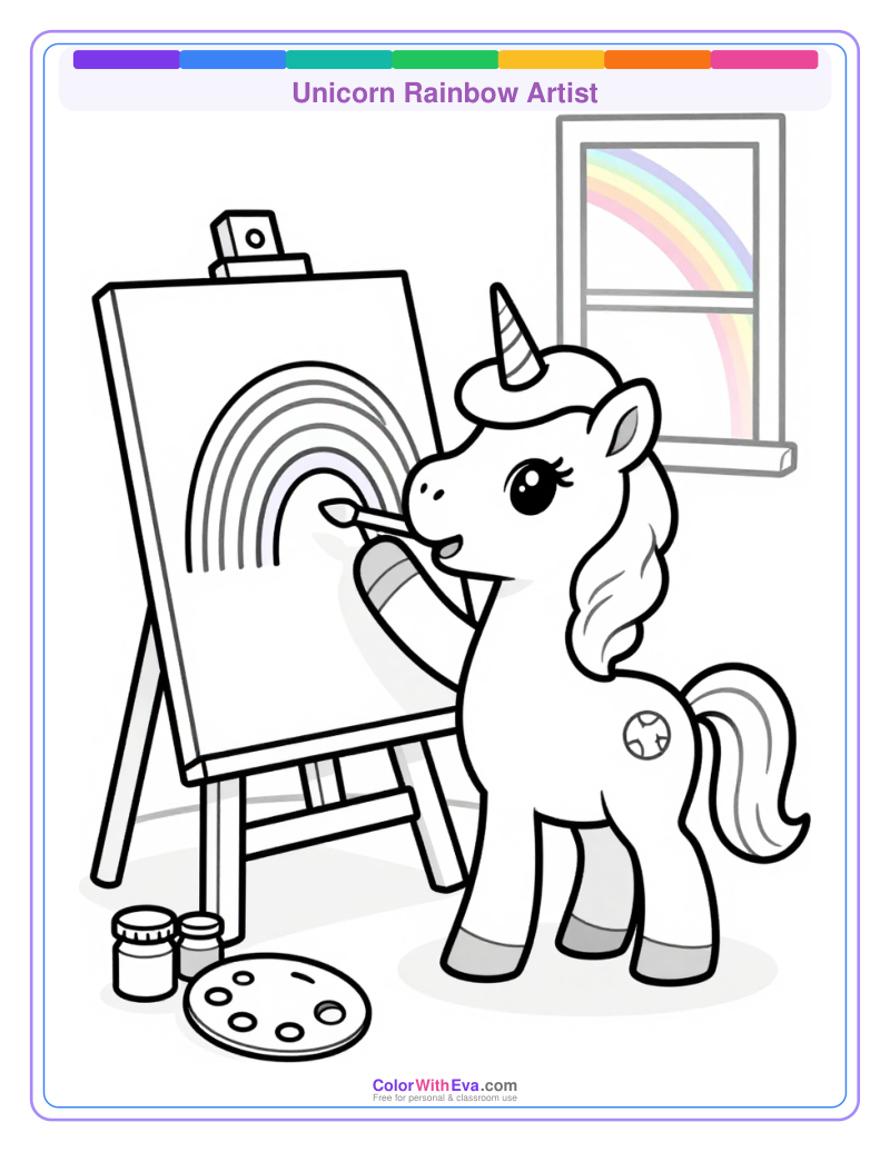 Unicorn Rainbow Artist preview