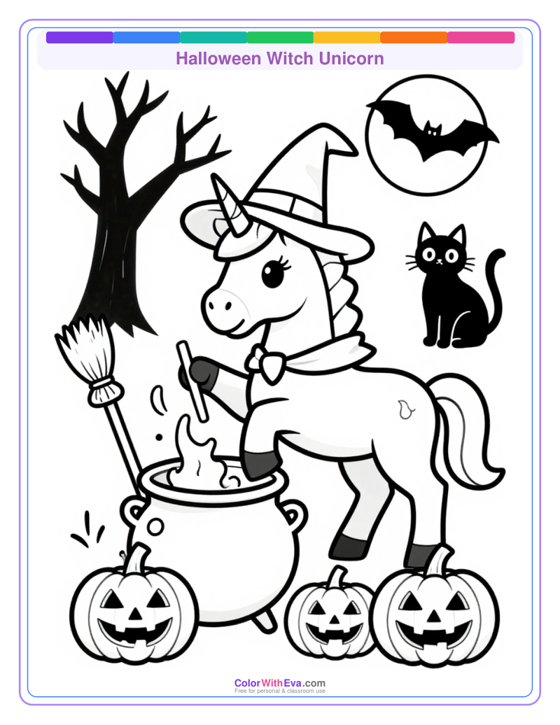 Halloween Witch Unicorn thumbnail