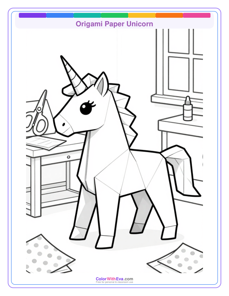 Origami Paper Unicorn preview