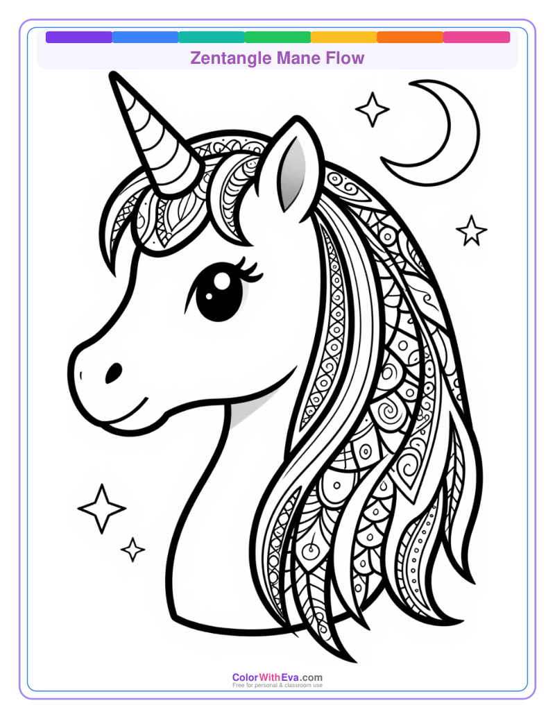 Zentangle Mane Flow preview