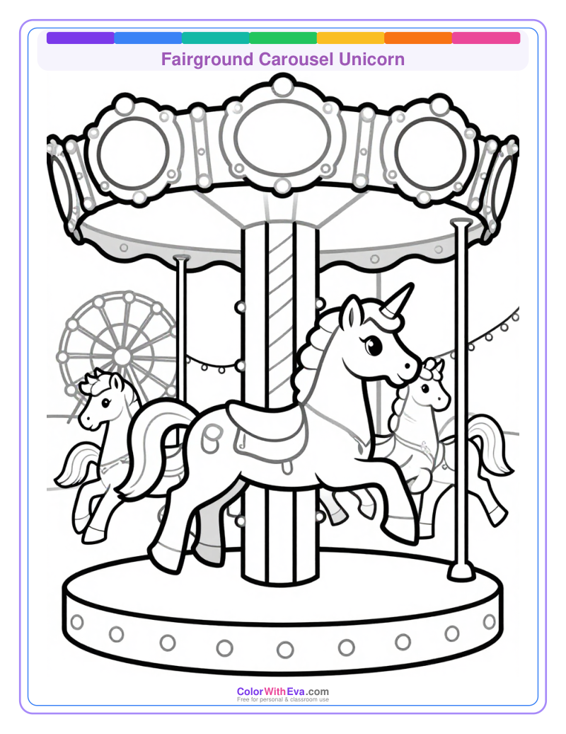 Fairground Carousel Unicorn preview