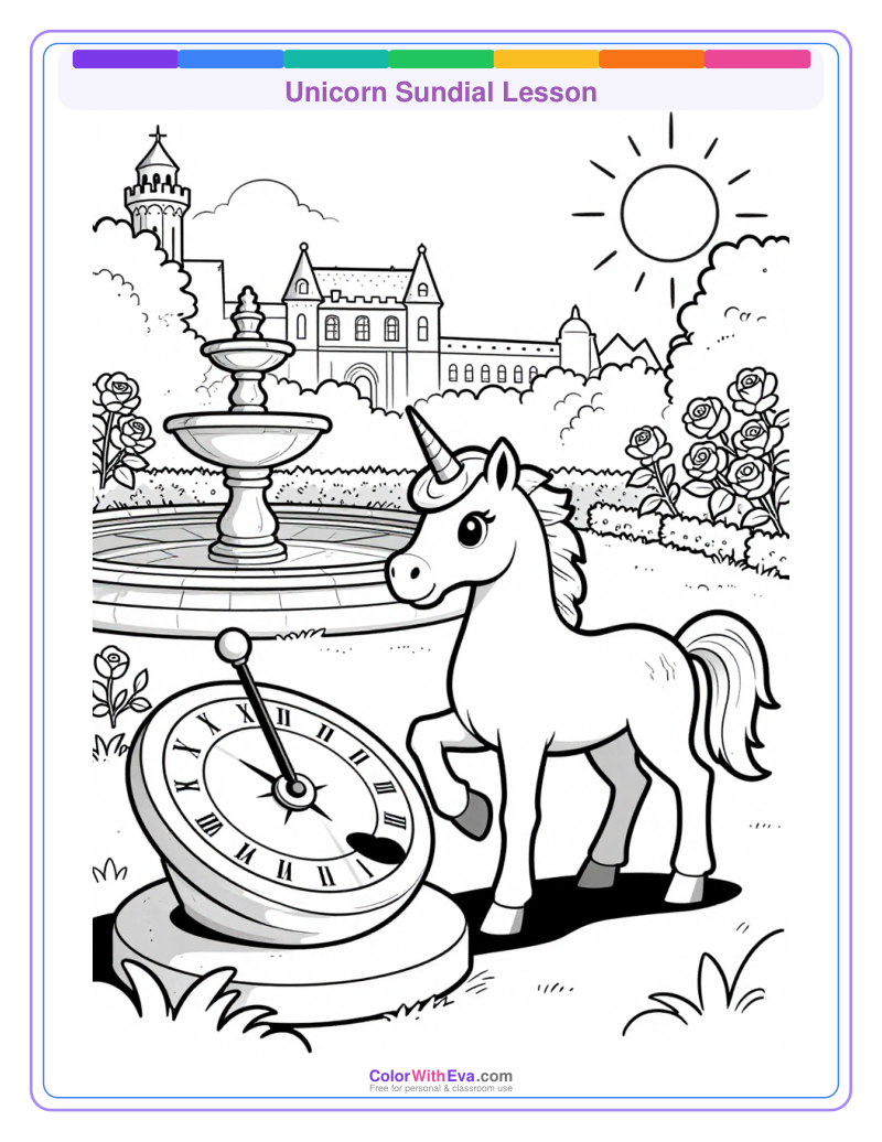 Unicorn Sundial Lesson preview