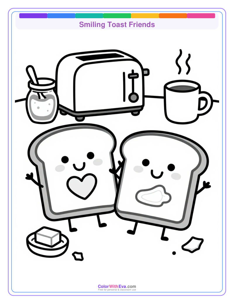 Smiling Toast Friends preview