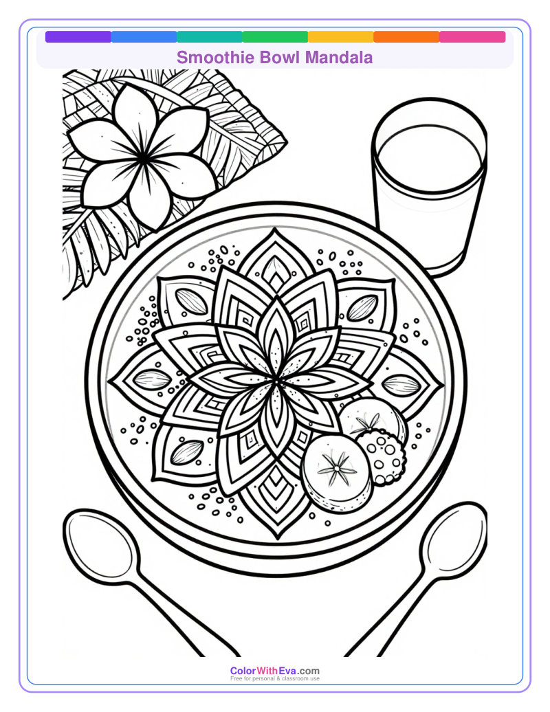 Smoothie Bowl Mandala preview