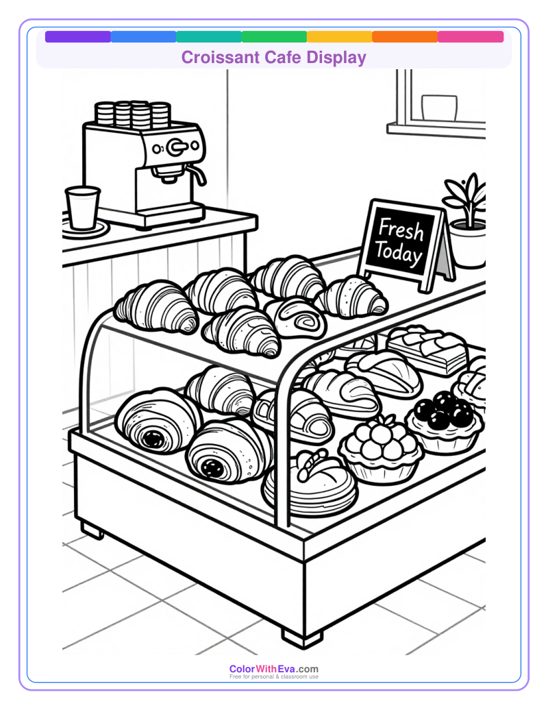 Croissant Cafe Display preview