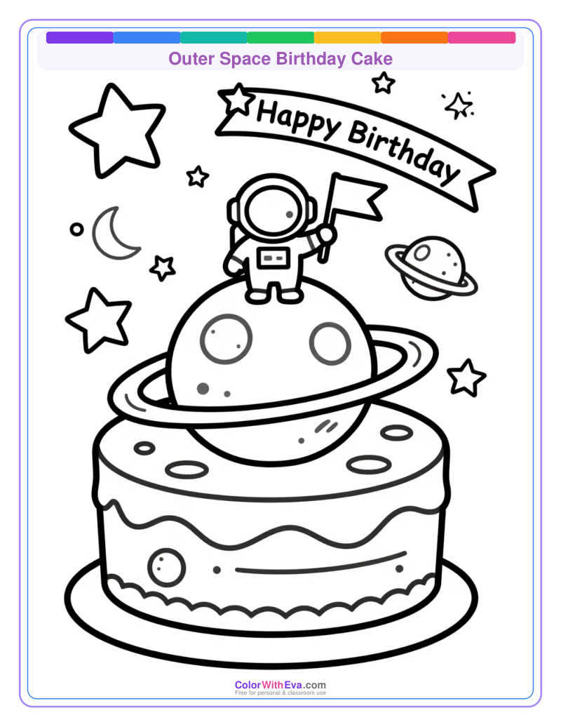 Outer Space Birthday Cake preview