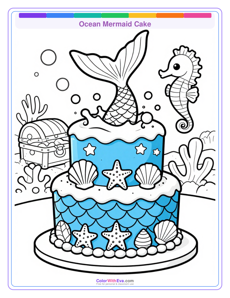 Ocean Mermaid Cake preview