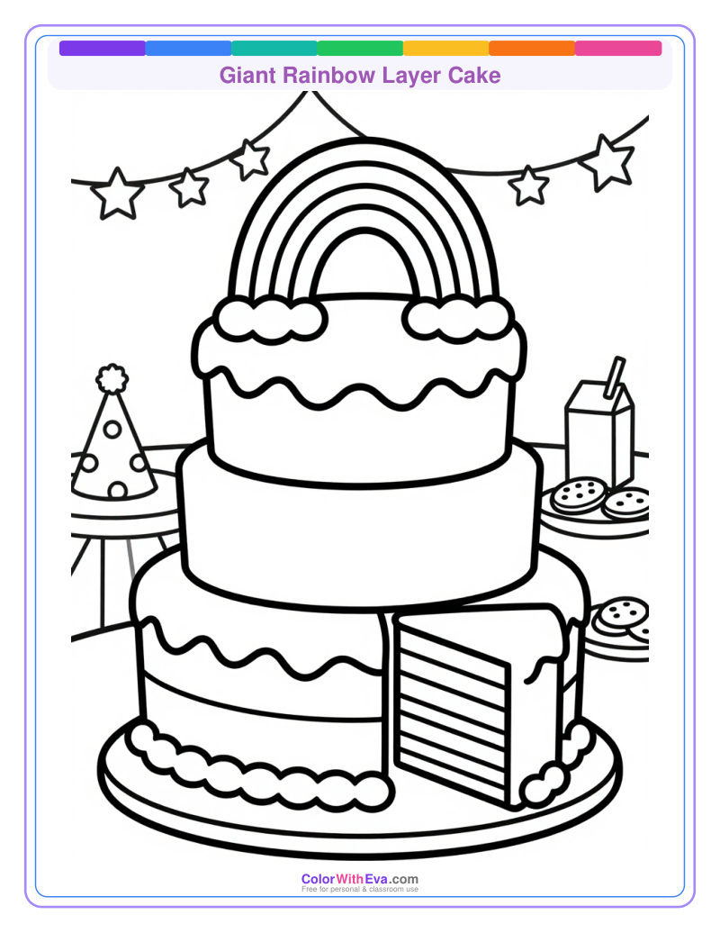 Giant Rainbow Layer Cake preview
