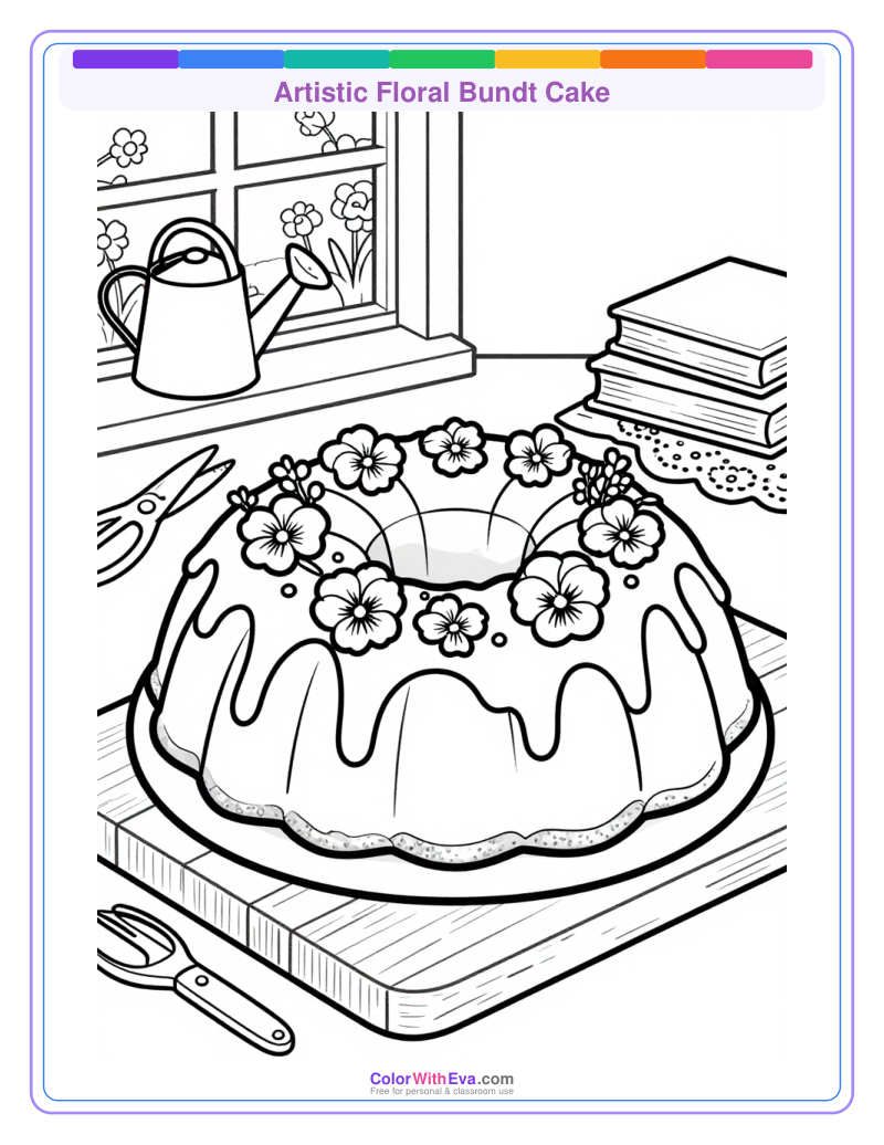Artistic Floral Bundt Cake preview