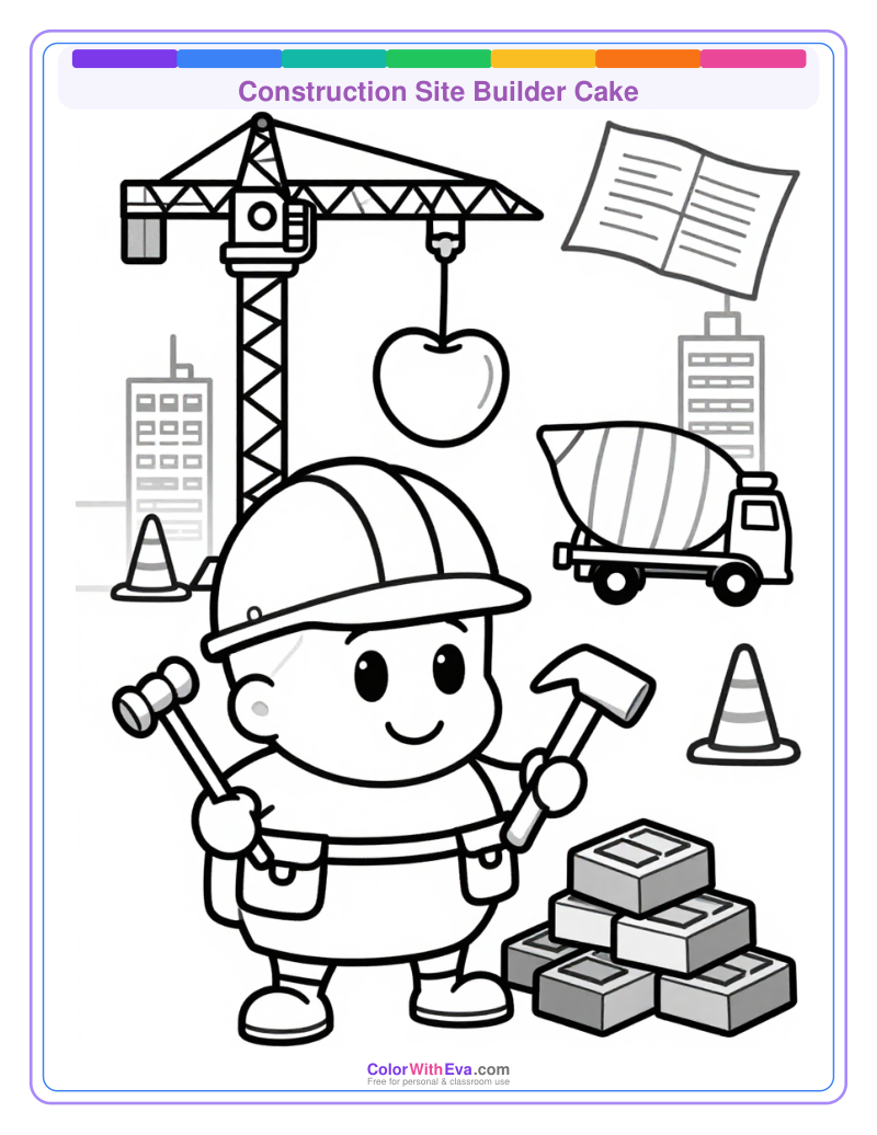 Construction Site Builder Cake thumbnail