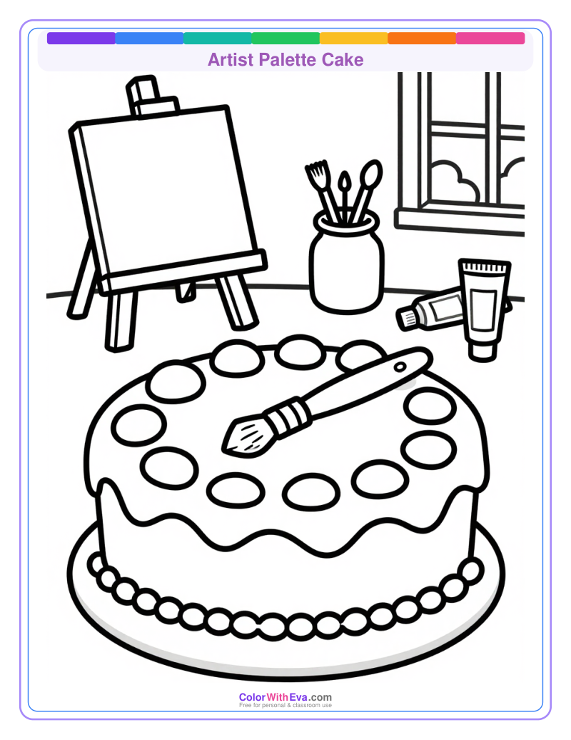 Artist Palette Cake preview