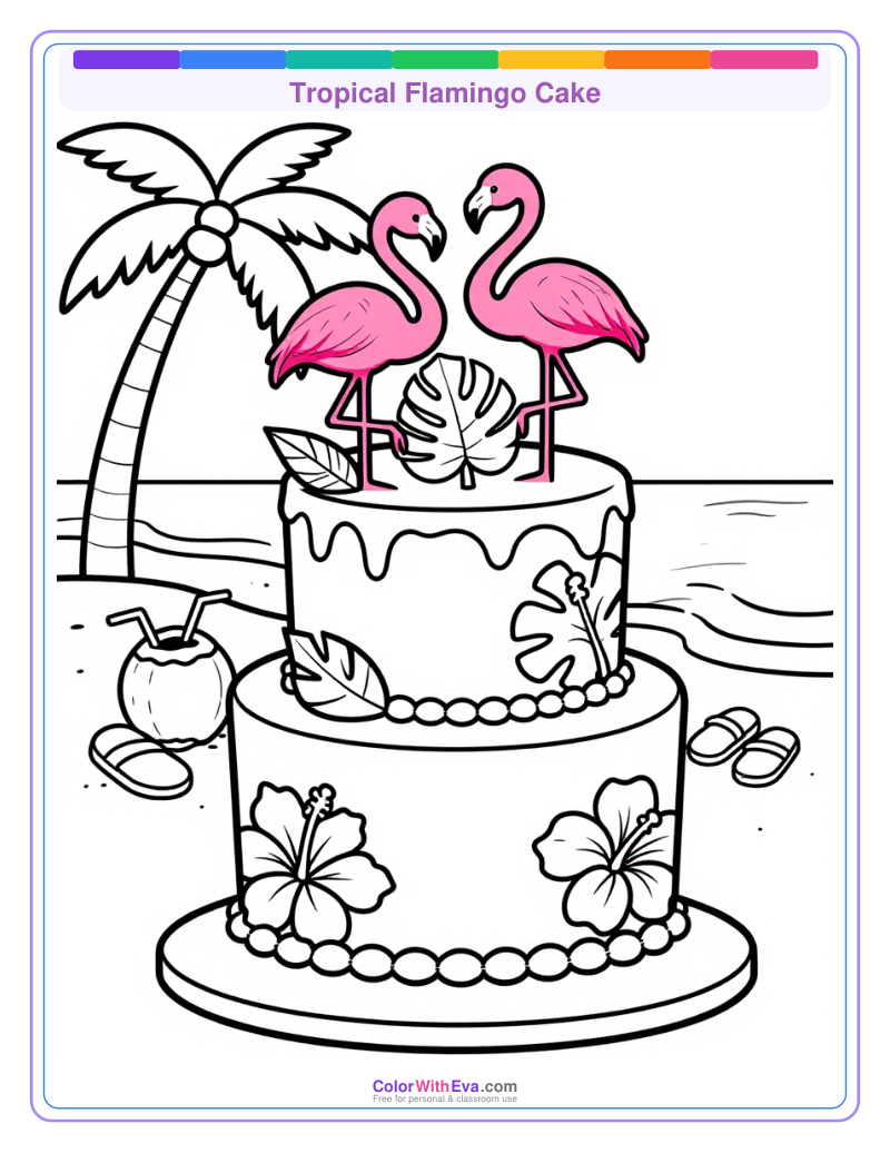 Tropical Flamingo Cake preview