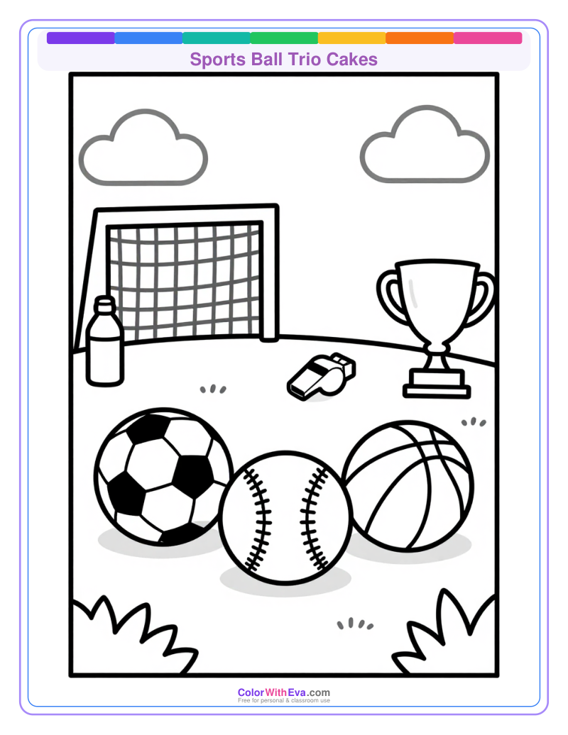 Sports Ball Trio Cakes preview