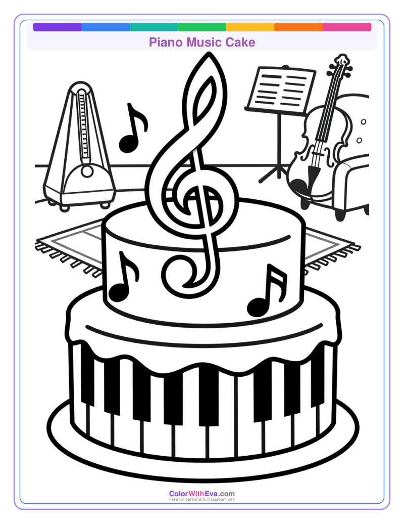 Piano Music Cake preview