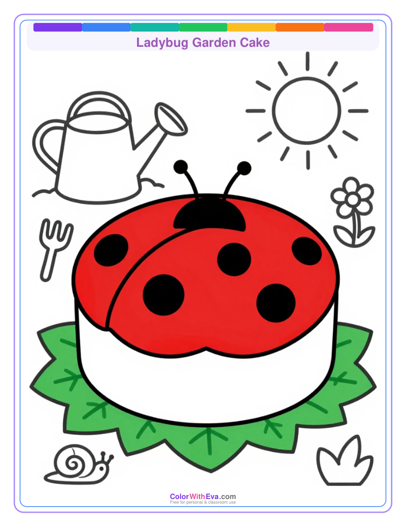 Ladybug Garden Cake preview