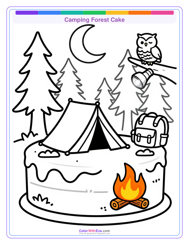 Camping Forest Cake preview