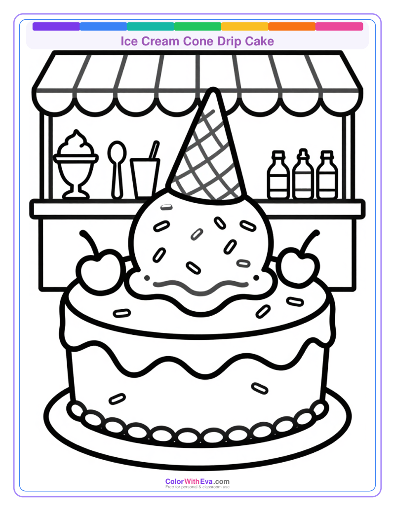 Ice Cream Cone Drip Cake preview