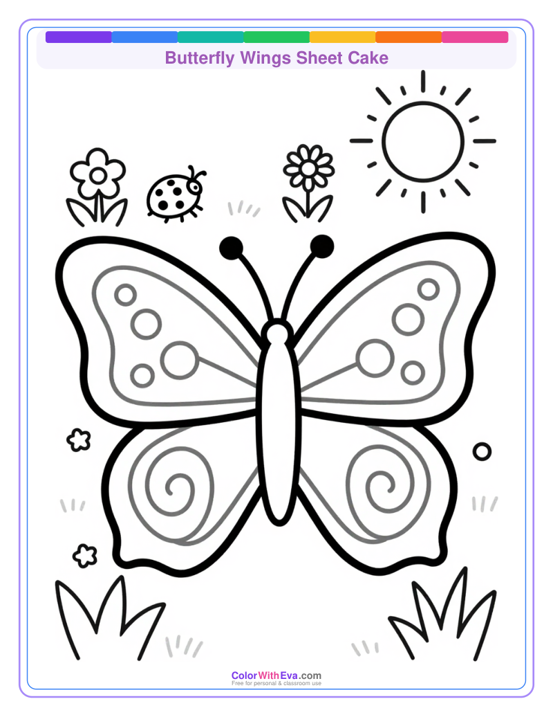 Butterfly Wings Sheet Cake preview