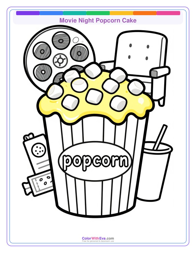Movie Night Popcorn Cake preview