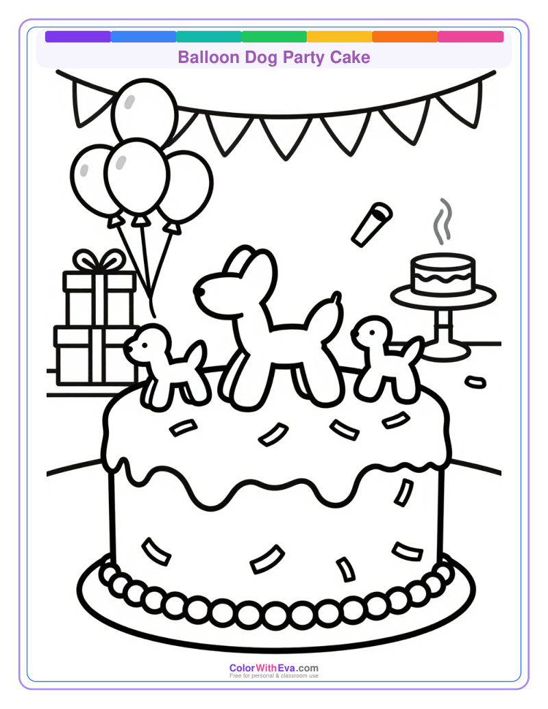 Balloon Dog Party Cake preview