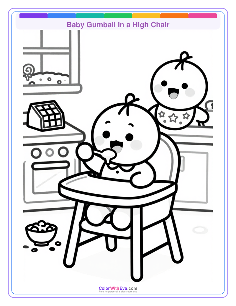 Baby Gumball in a High Chair thumbnail