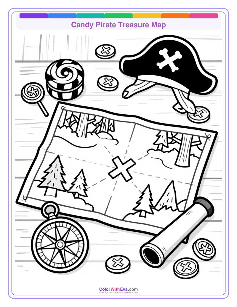 Candy Pirate Treasure Map preview