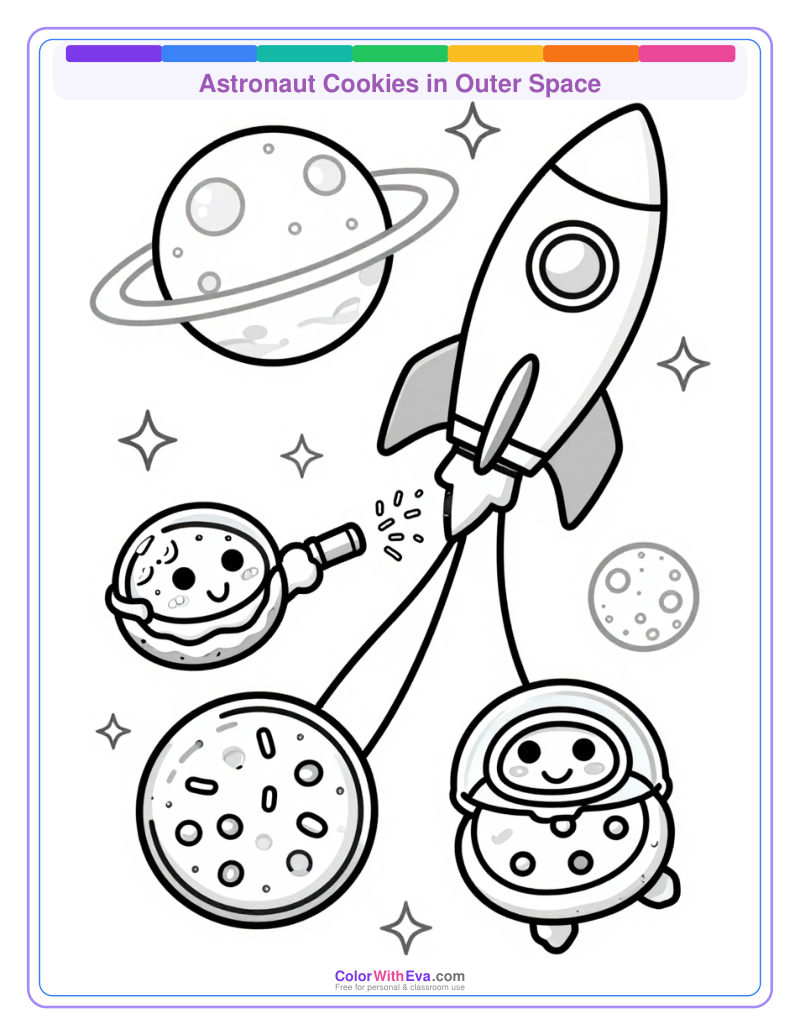 Astronaut Cookies in Outer Space thumbnail