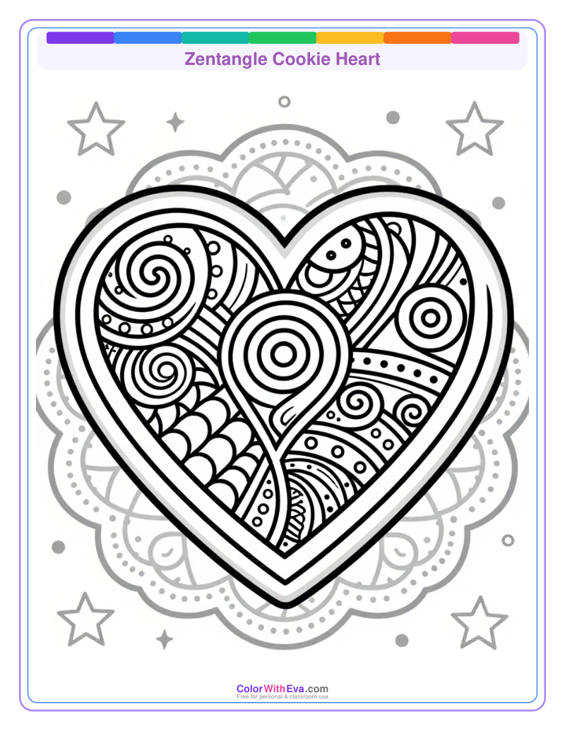 Zentangle Cookie Heart thumbnail