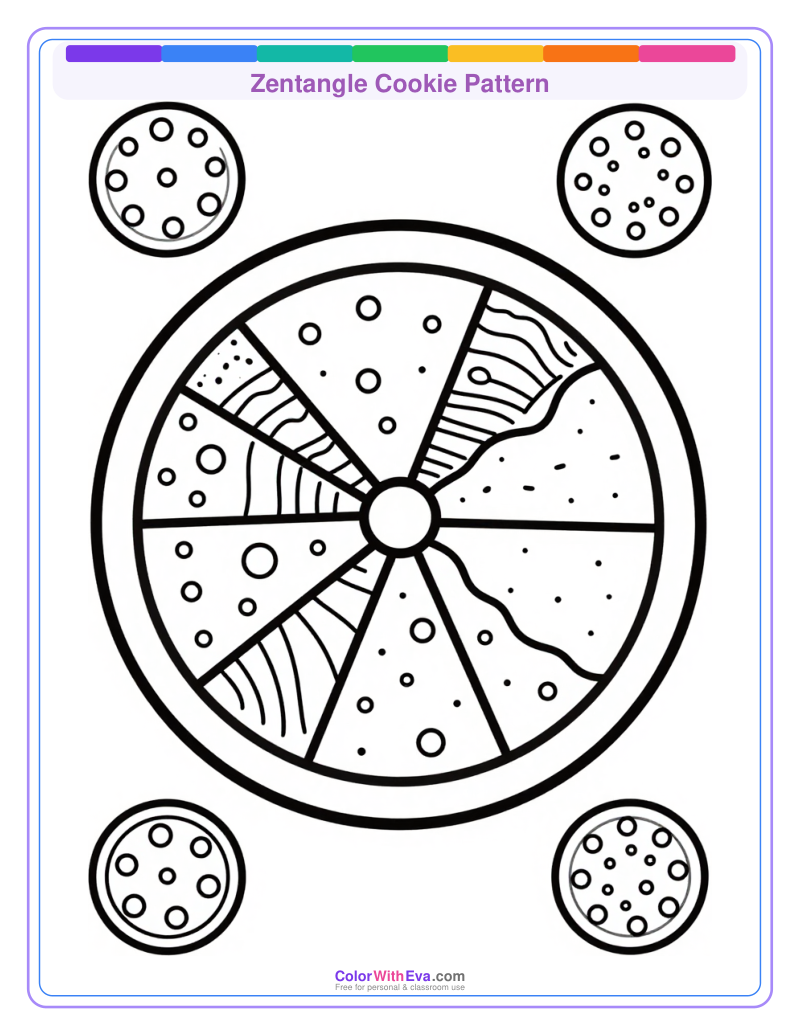 Zentangle Cookie Pattern preview