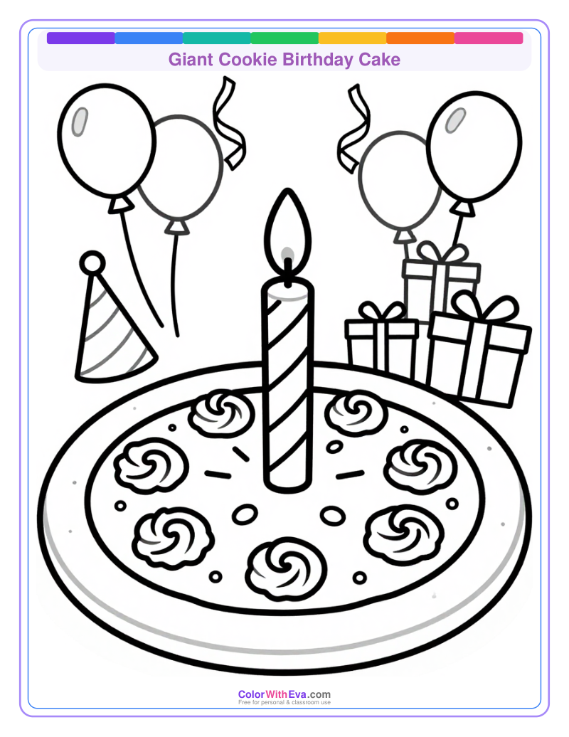 Giant Cookie Birthday Cake preview