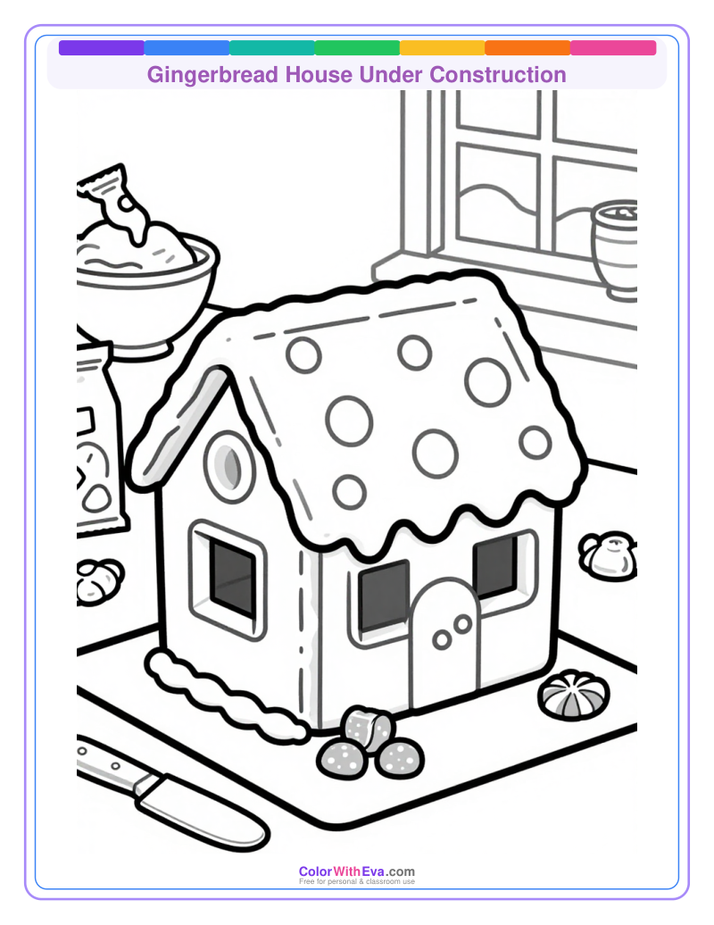 Gingerbread House Under Construction preview