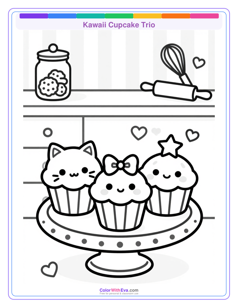 Kawaii Cupcake Trio preview