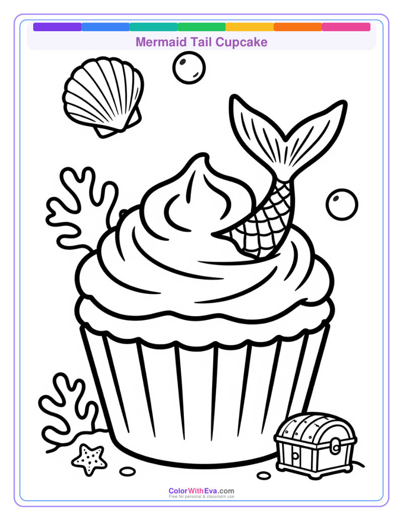 Mermaid Tail Cupcake preview