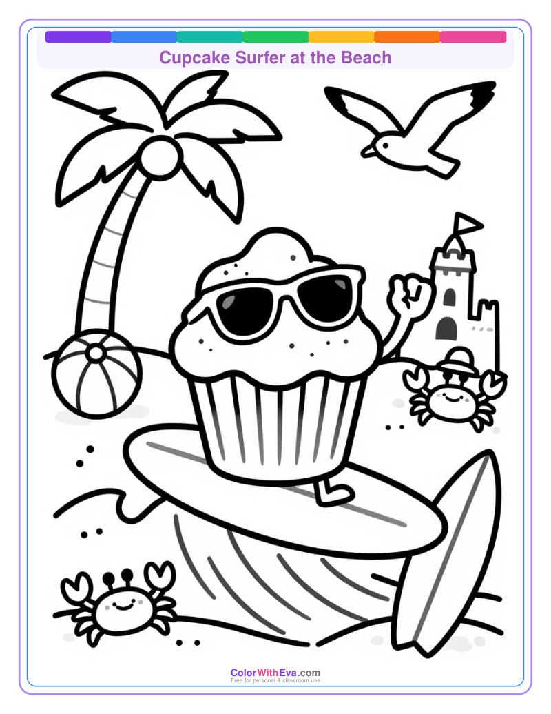 Cupcake Surfer at the Beach thumbnail
