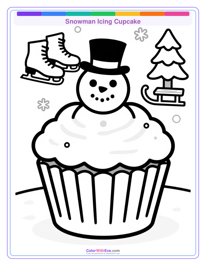 Snowman Icing Cupcake preview