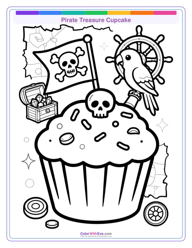 Pirate Treasure Cupcake preview