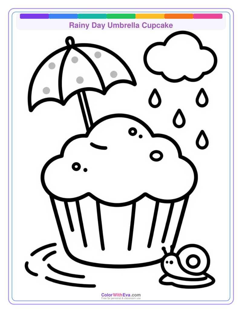 Rainy Day Umbrella Cupcake preview