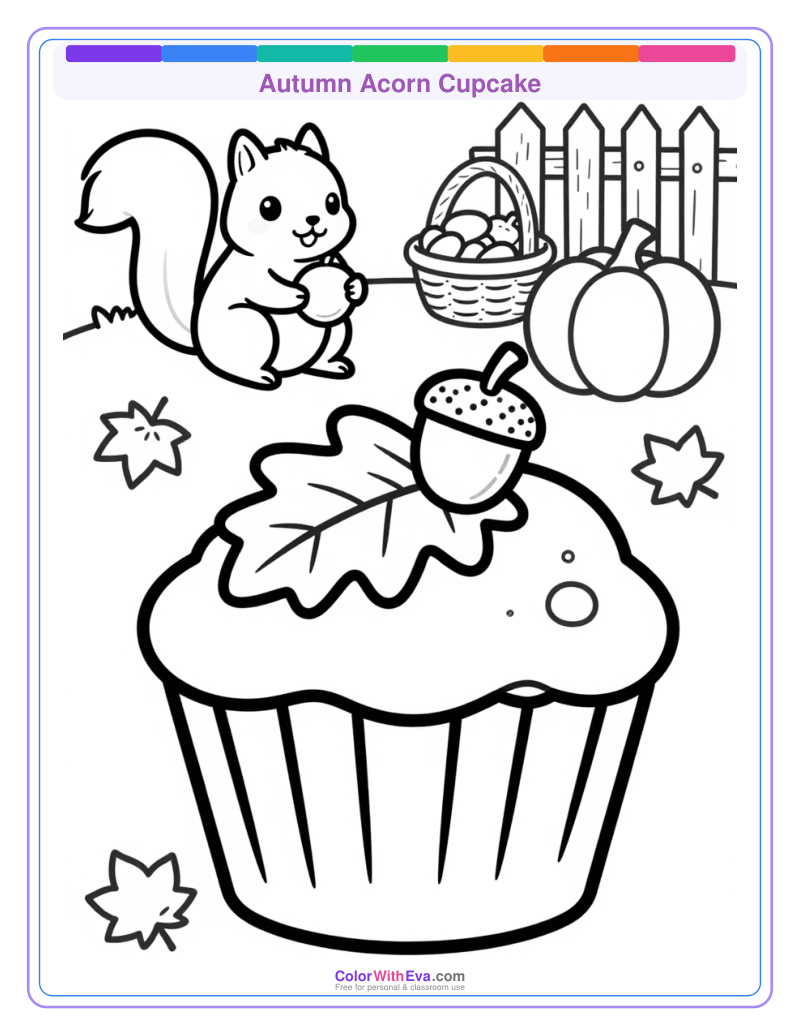 Autumn Acorn Cupcake preview