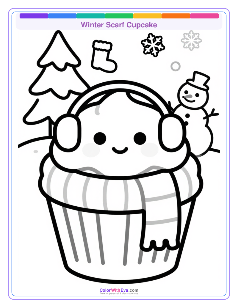 Winter Scarf Cupcake preview
