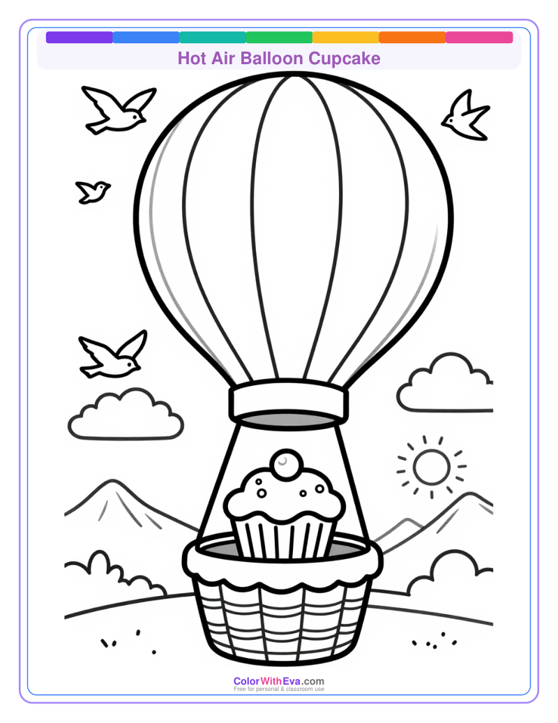 Hot Air Balloon Cupcake preview