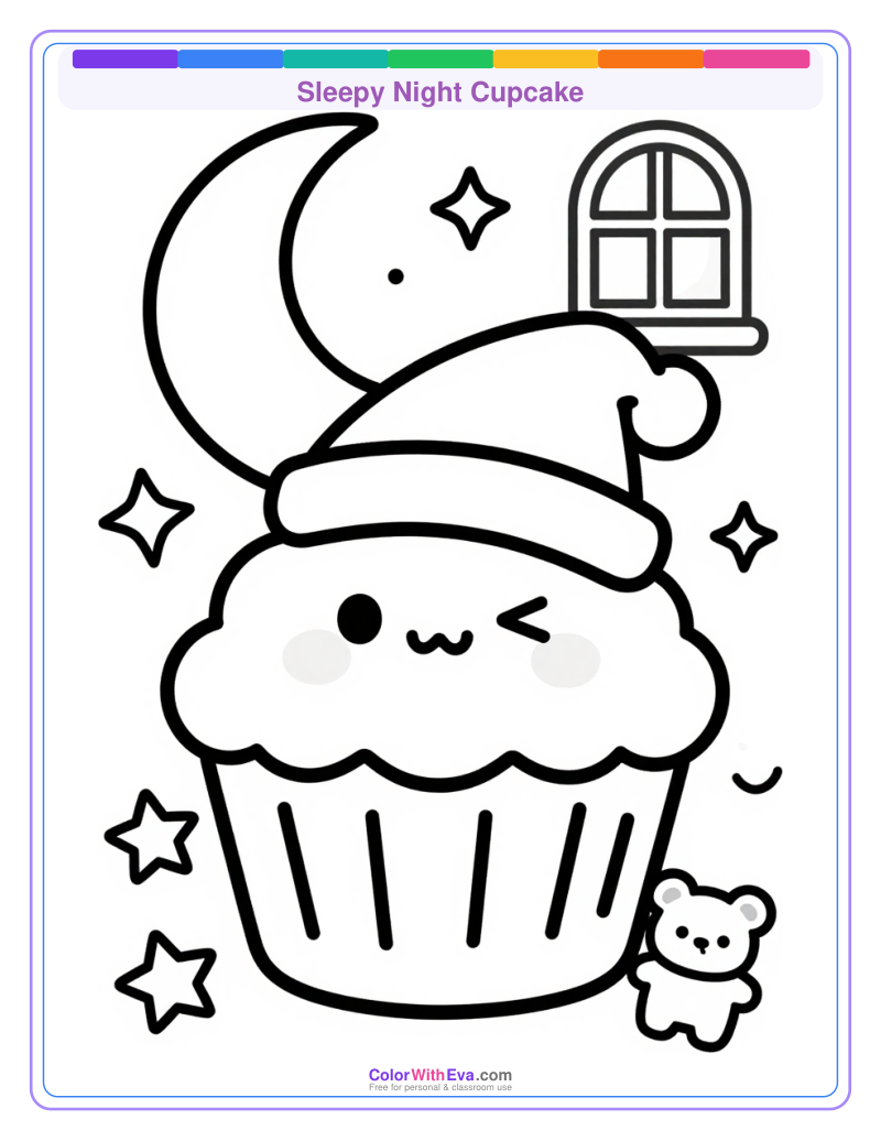 Sleepy Night Cupcake preview