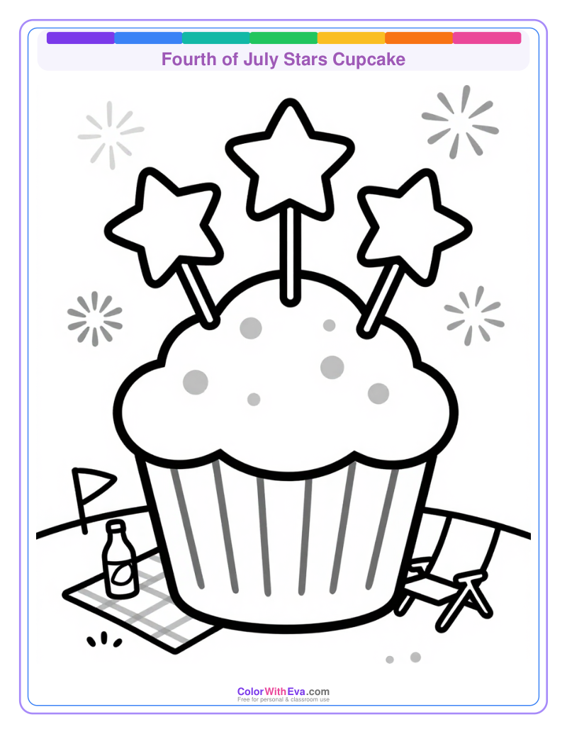 Fourth of July Stars Cupcake preview
